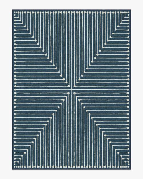 Jonathan Adler Inkdrop Lapis Blue Tufted Rug