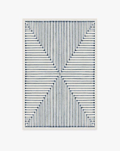 Jonathan Adler Inkdrop Slate Blue Tufted Rug