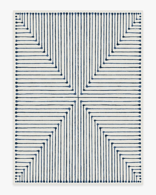 Jonathan Adler Inkdrop Slate Blue Tufted Rug