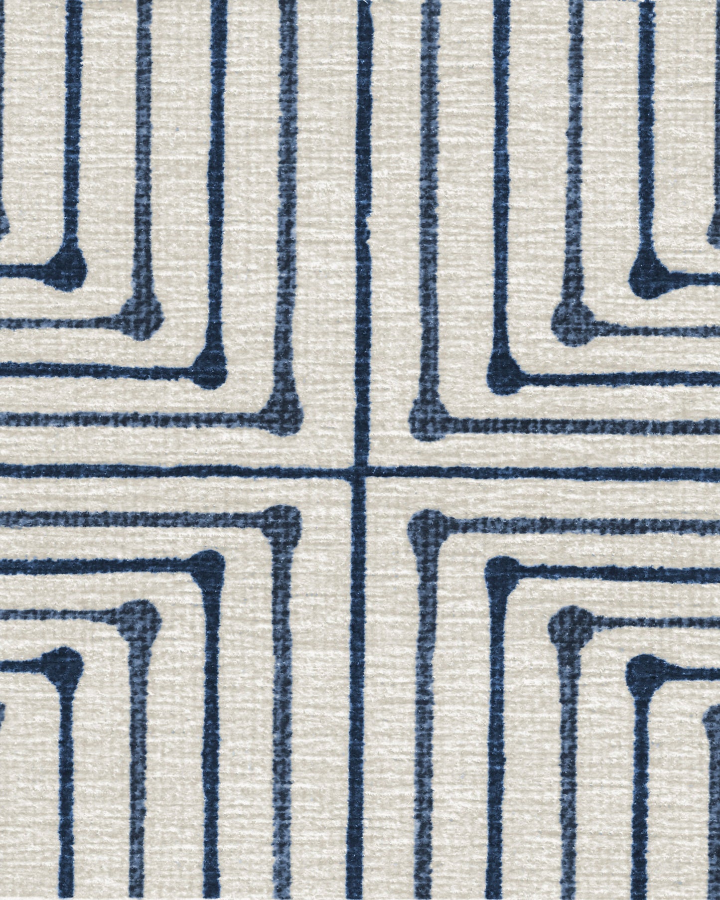 Jonathan Adler Inkdrop Slate Blue Tufted Rug