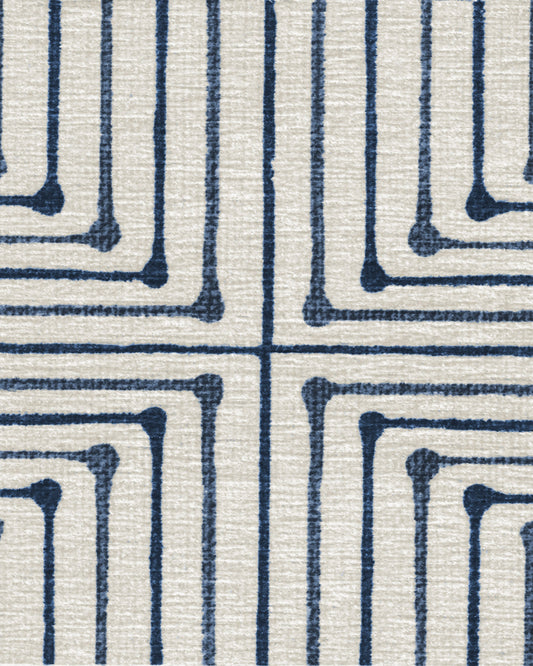 Jonathan Adler Inkdrop Slate Blue Tufted Rug
