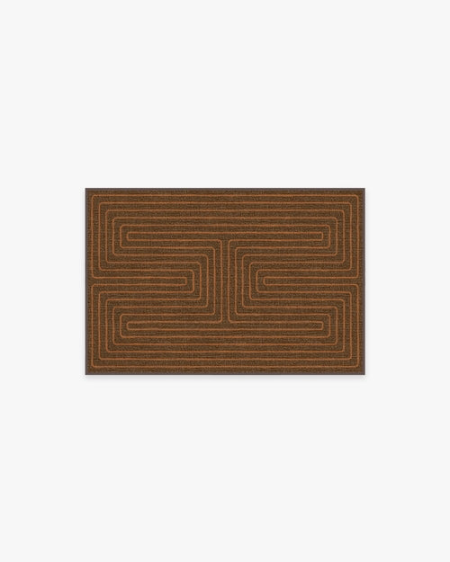 Jonathan Adler Labyrinth Brown & Orange Tufted Rug