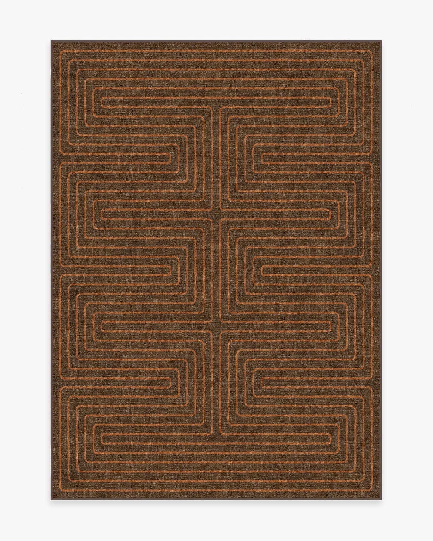Jonathan Adler Labyrinth Brown & Orange Tufted Rug