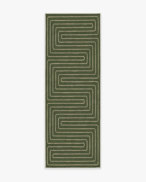 Jonathan Adler Labyrinth Fern Green Tufted Rug