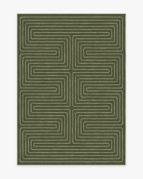 Jonathan Adler Labyrinth Fern Green Tufted Rug
