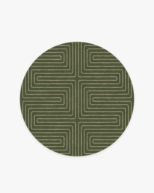 Jonathan Adler Labyrinth Fern Green Tufted Rug