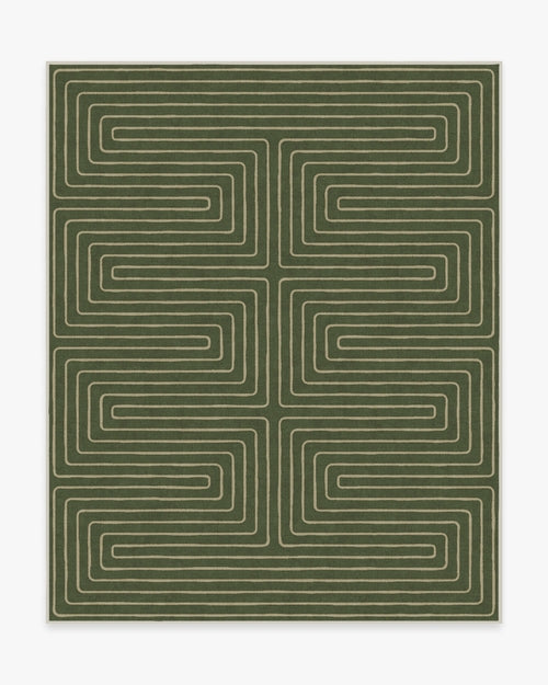 Jonathan Adler Labyrinth Fern Green Tufted Rug