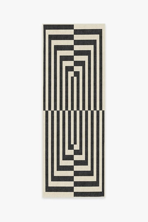 Jonathan Adler Op Art Charcoal Tufted Rug
