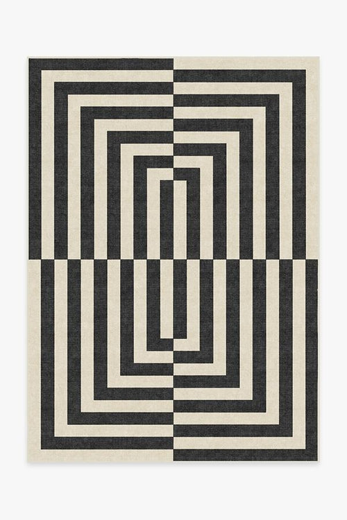 Jonathan Adler Op Art Charcoal Tufted Rug