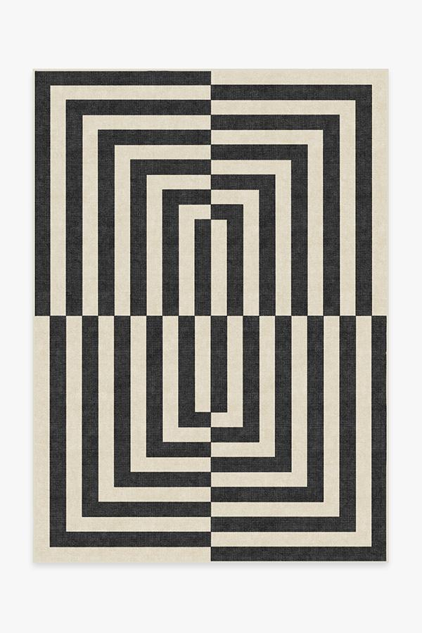 Jonathan Adler Op Art Charcoal Tufted Rug