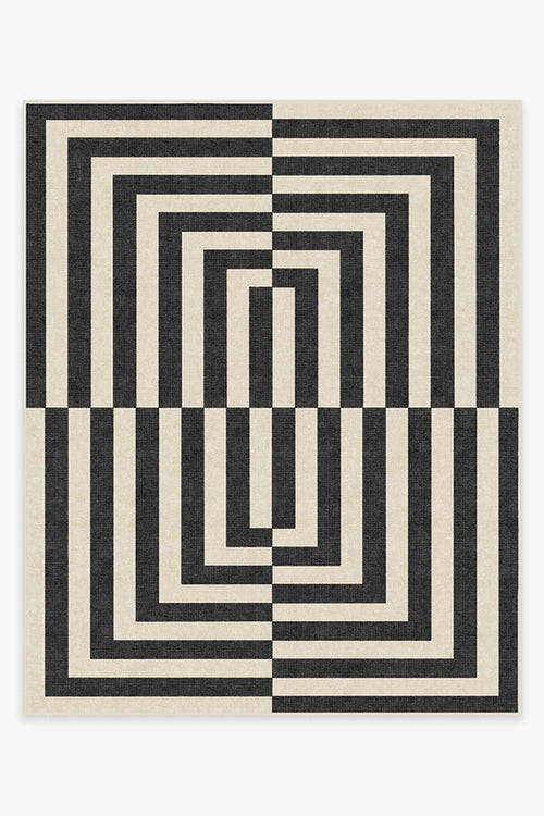 Jonathan Adler Op Art Charcoal Tufted Rug