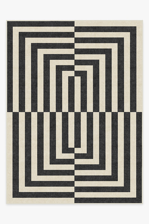 Jonathan Adler Op Art Charcoal Tufted Rug