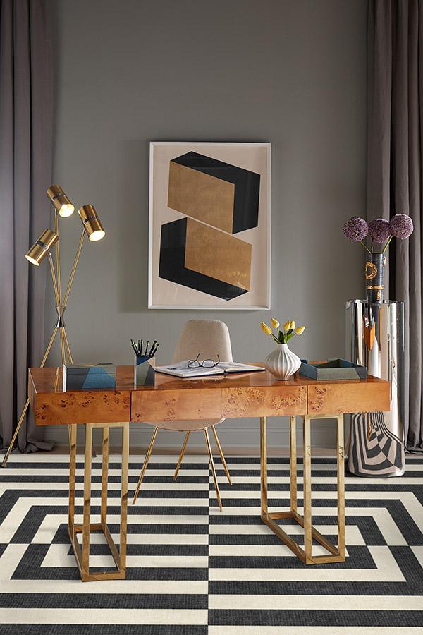 Jonathan Adler Op Art Charcoal Tufted Rug