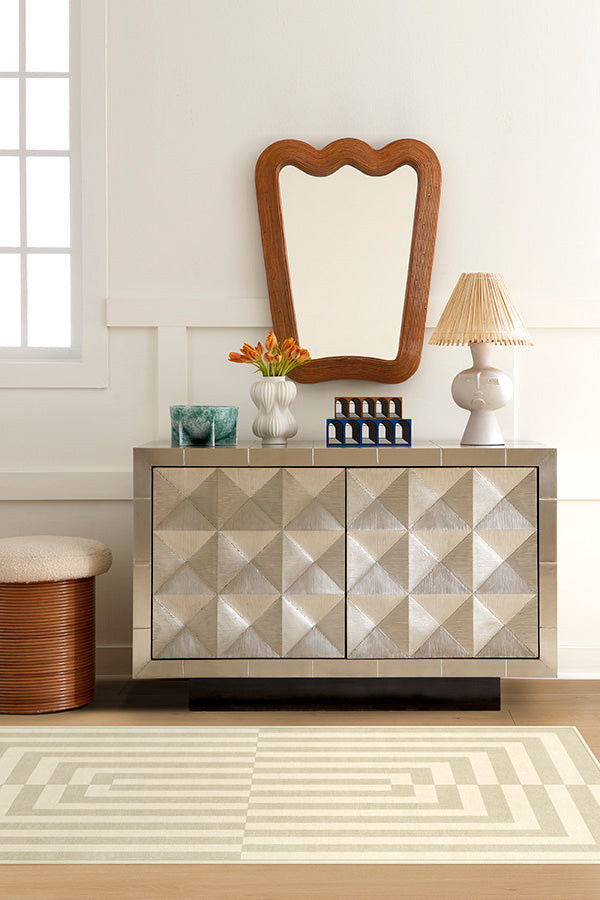 Jonathan Adler Op Art Natural Tufted Rug