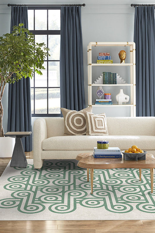 Jonathan Adler Pompidou Jade Tufted Rug