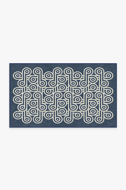 Jonathan Adler Pompidou Slate Blue Tufted Rug