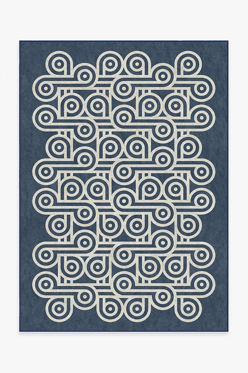 Jonathan Adler Pompidou Slate Blue Tufted Rug