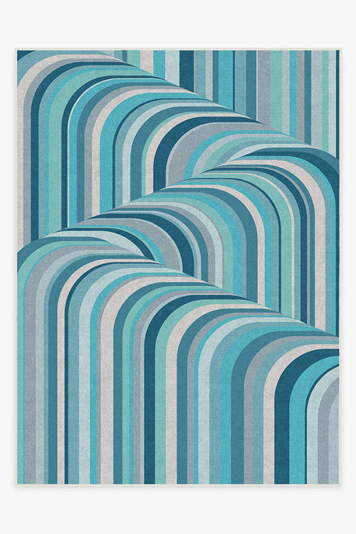 Jonathan Adler Waterfall Ocean Blue Rug