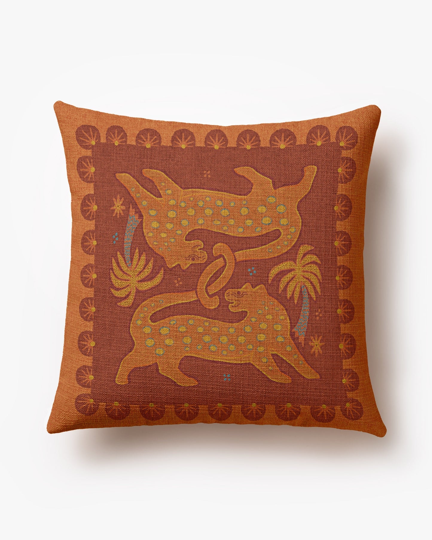 Justina Blakeney Lina Terracotta Woven Throw Pillow