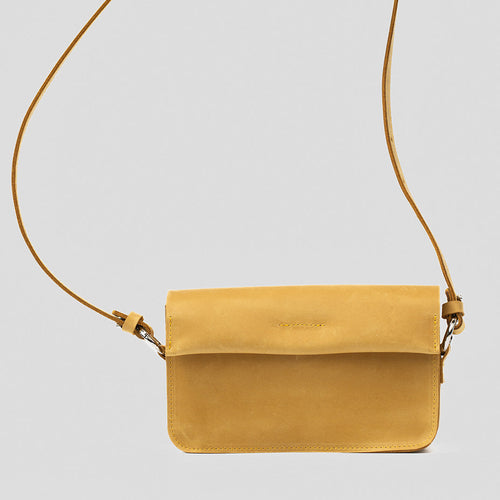 Classy Leather Shoulder Bag (Yellow)
