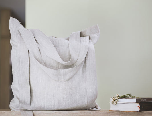 Natural Light linen canvas bag