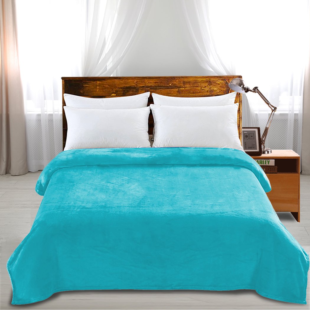 DreamZ 320GSM 220x240cm Ultra Soft Mink Blanket Warm Throw in Teal