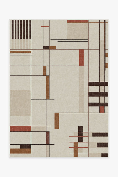 Loretto Ivory & Brown Tufted Rug