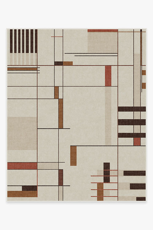 Loretto Ivory & Brown Tufted Rug