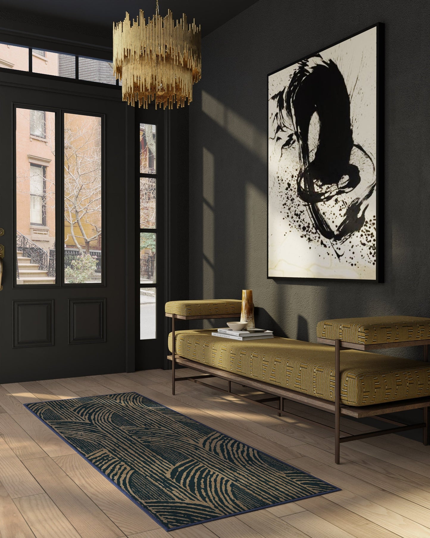Martyn Lawrence Bullard Beni Blue Tufted Rug