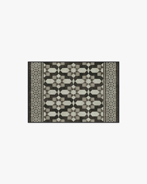 Martyn Lawrence Bullard Emir Black & Ivory Tufted Rug