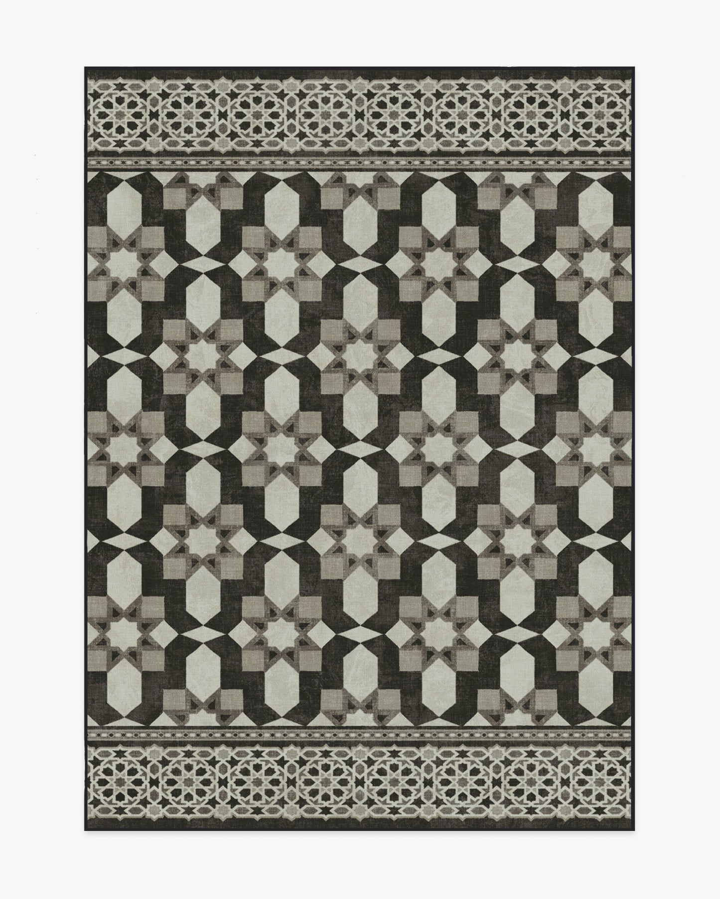 Martyn Lawrence Bullard Emir Black & Ivory Tufted Rug
