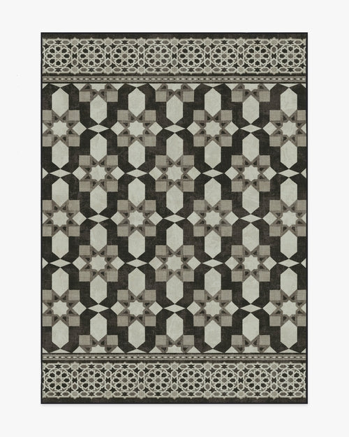 Martyn Lawrence Bullard Emir Black & Ivory Tufted Rug
