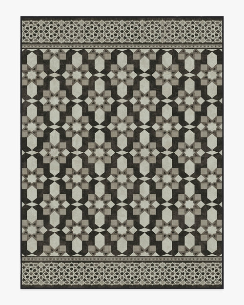 Martyn Lawrence Bullard Emir Black & Ivory Tufted Rug