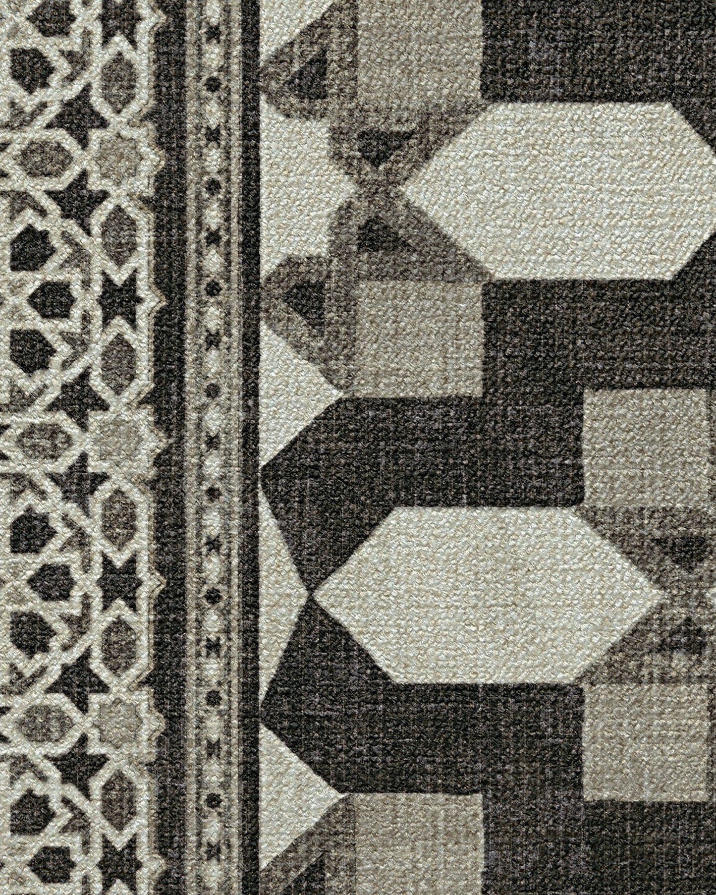 Martyn Lawrence Bullard Emir Black & Ivory Tufted Rug