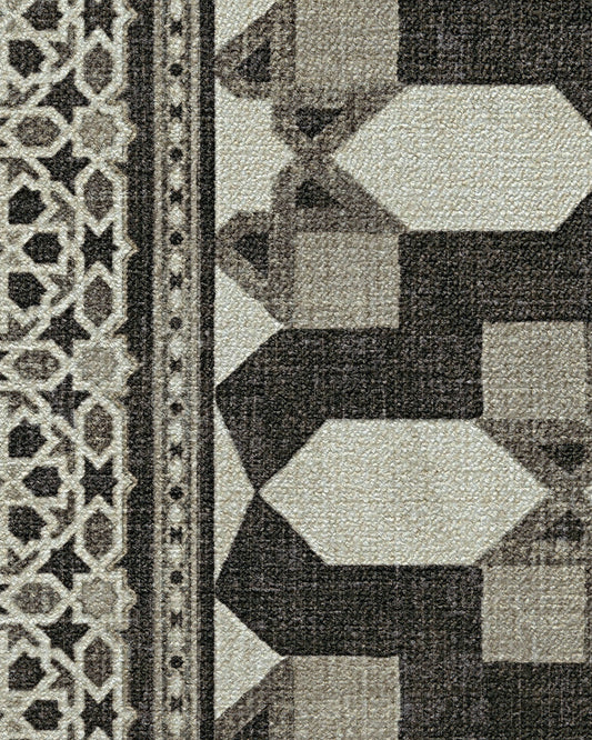 Martyn Lawrence Bullard Emir Black & Ivory Tufted Rug