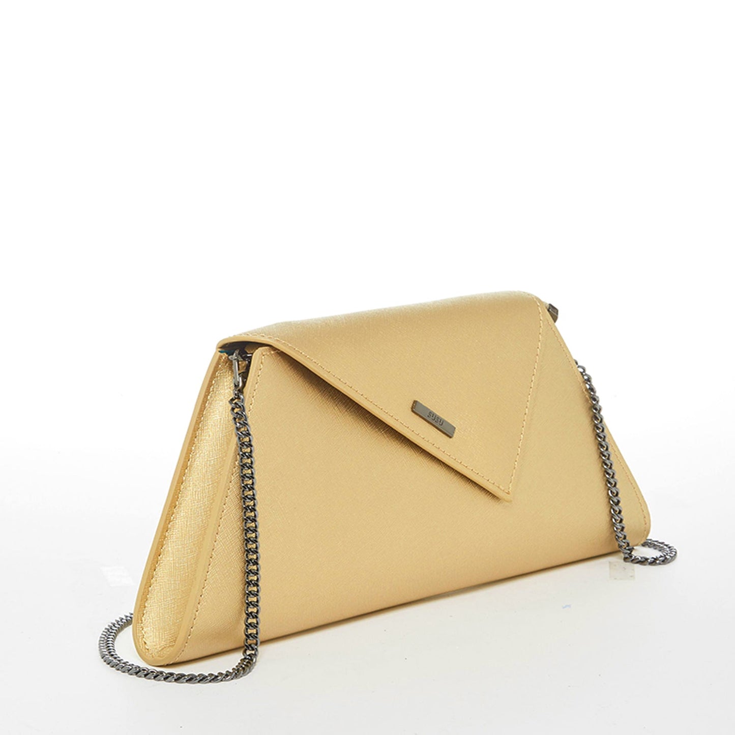 Angelica Metallic Gold Clutch