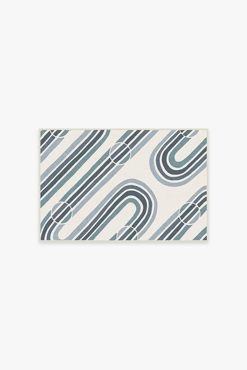 Metro Slate Blue Tufted Rug