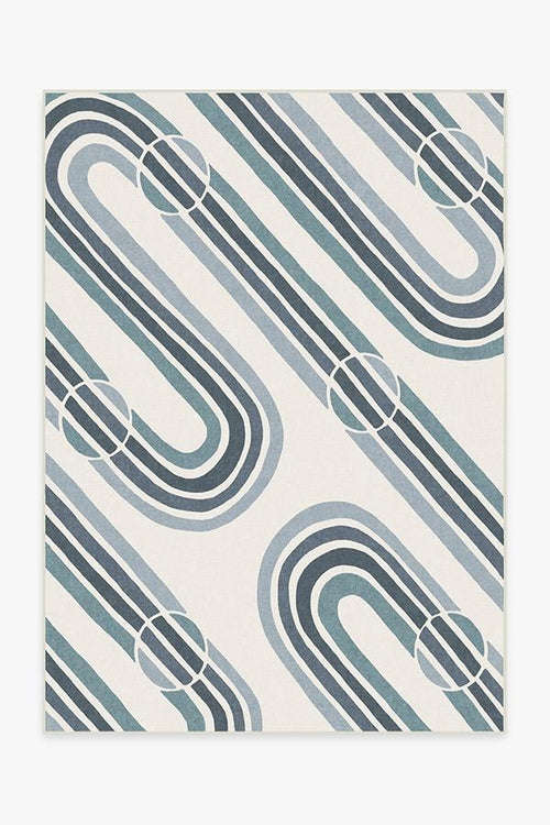 Metro Slate Blue Tufted Rug