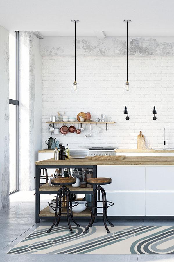 Metro Slate Blue Tufted Rug