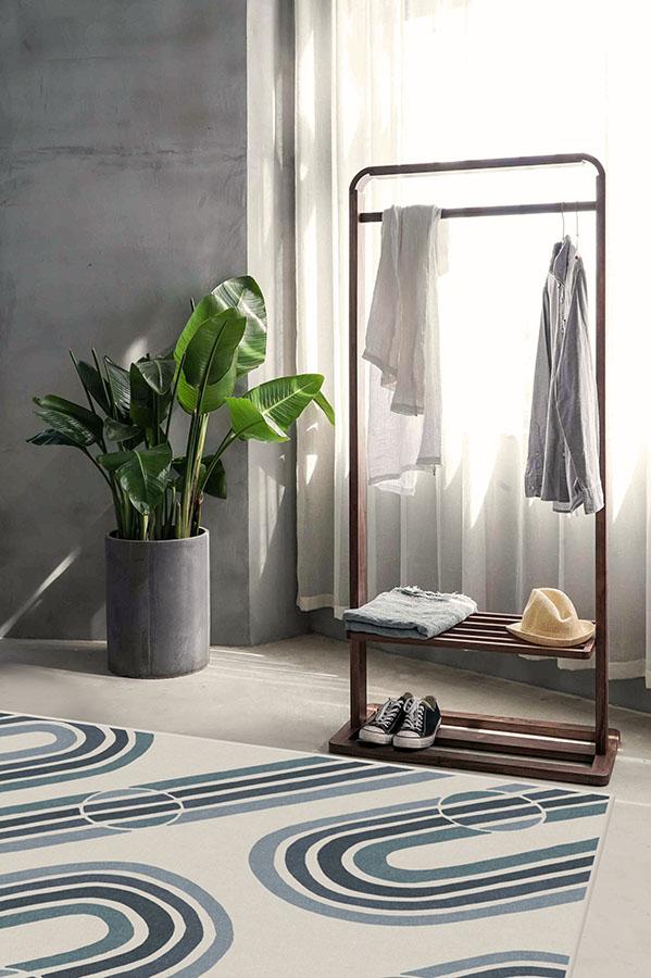 Metro Slate Blue Tufted Rug