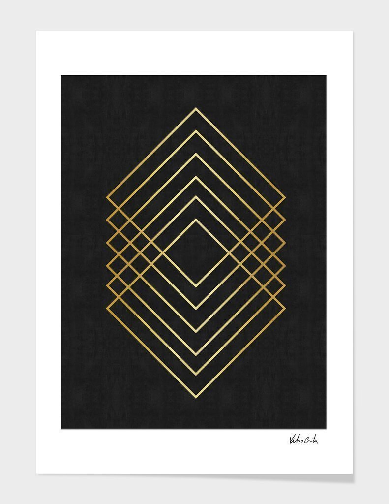 Minimalist and golden art I  Frame