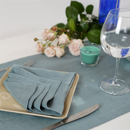 Light Grey linen napkins set