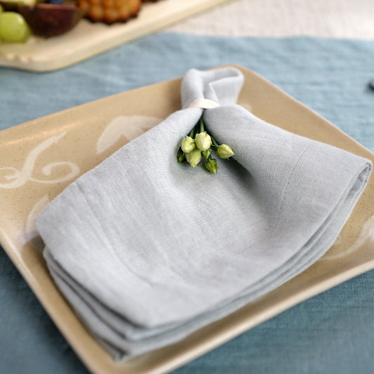 Light Grey linen napkins set