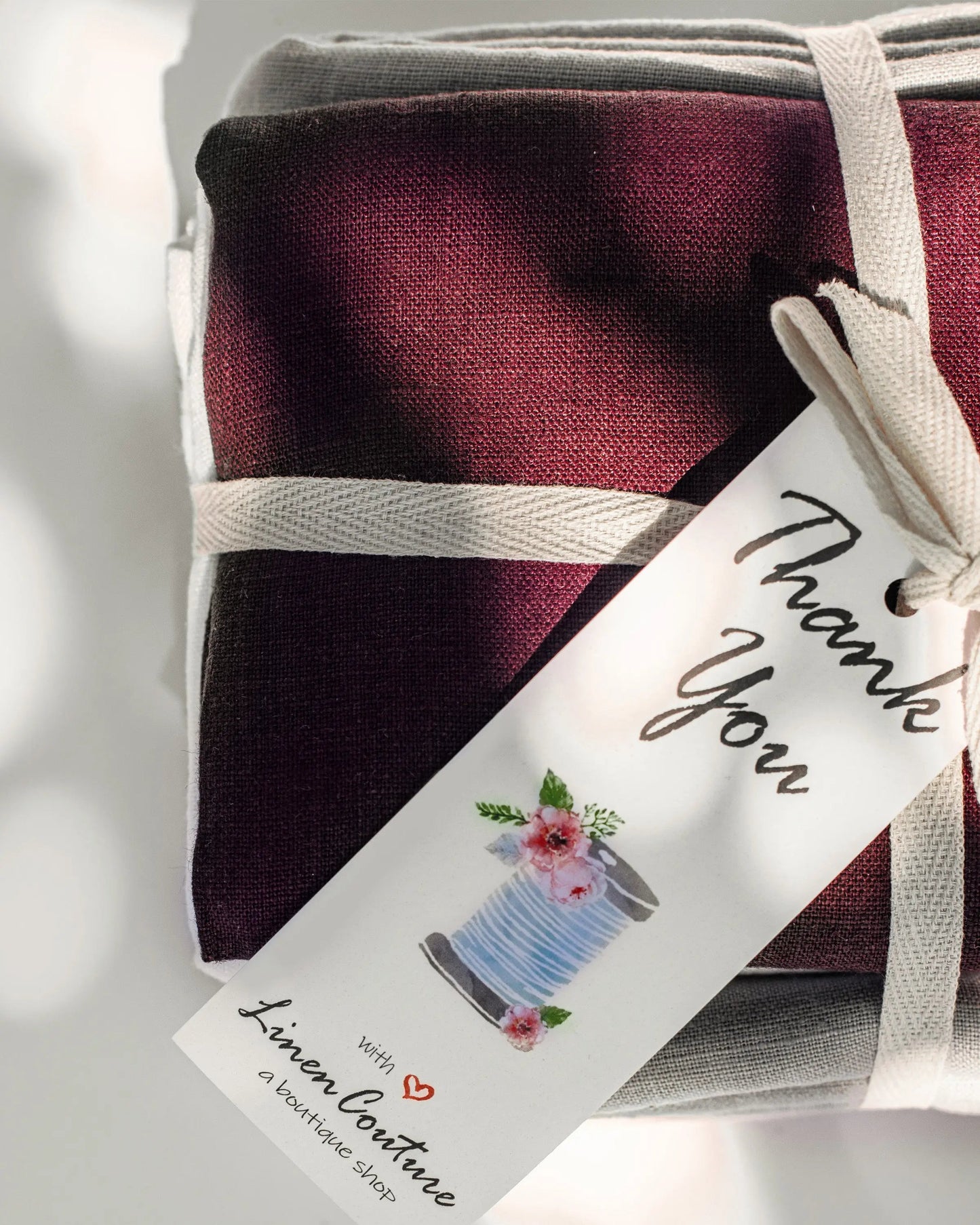 Light Grey linen napkins set