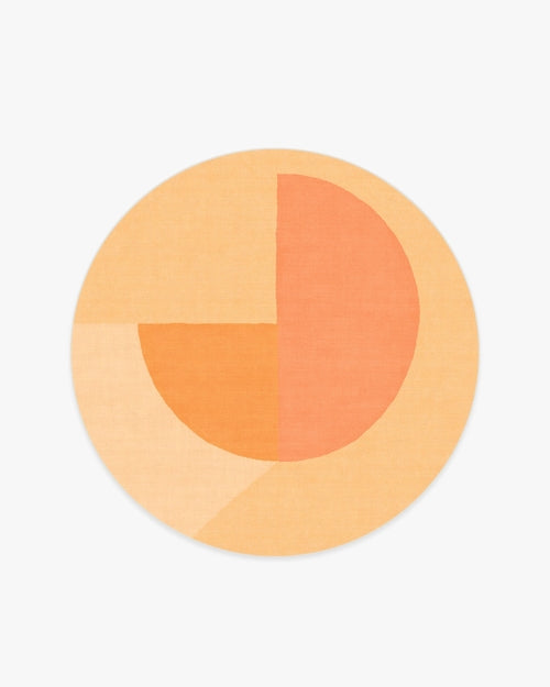 Pantone Peach Fuzz Pop Divide Tufted Rug