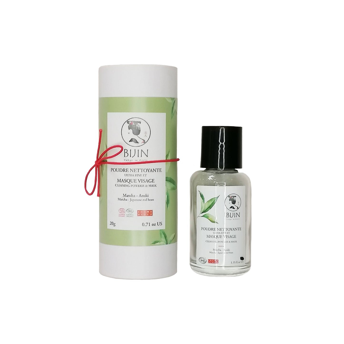 Poudre nettoyante et masque visage 2 en 1 au matcha