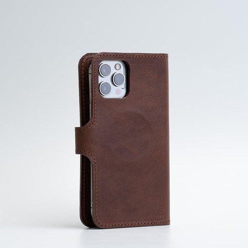iPhone 12/13 series Full-Grain Leather Folio Case Wallet with MagSafe