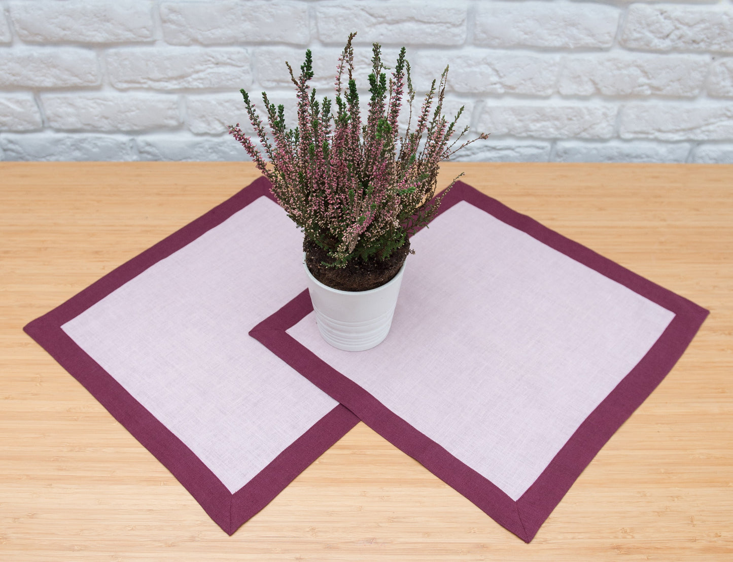 Double sided linen napkins