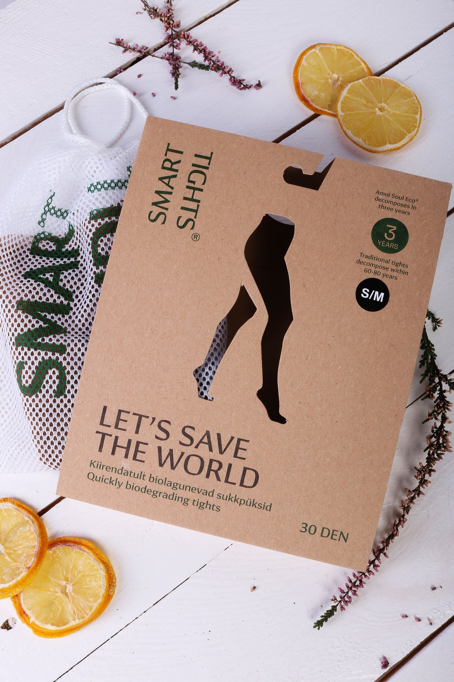 SMART TIGHTS black 30 DEN quickly biodegrading tig