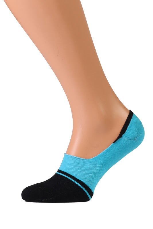 VALERI blue no show socks for men